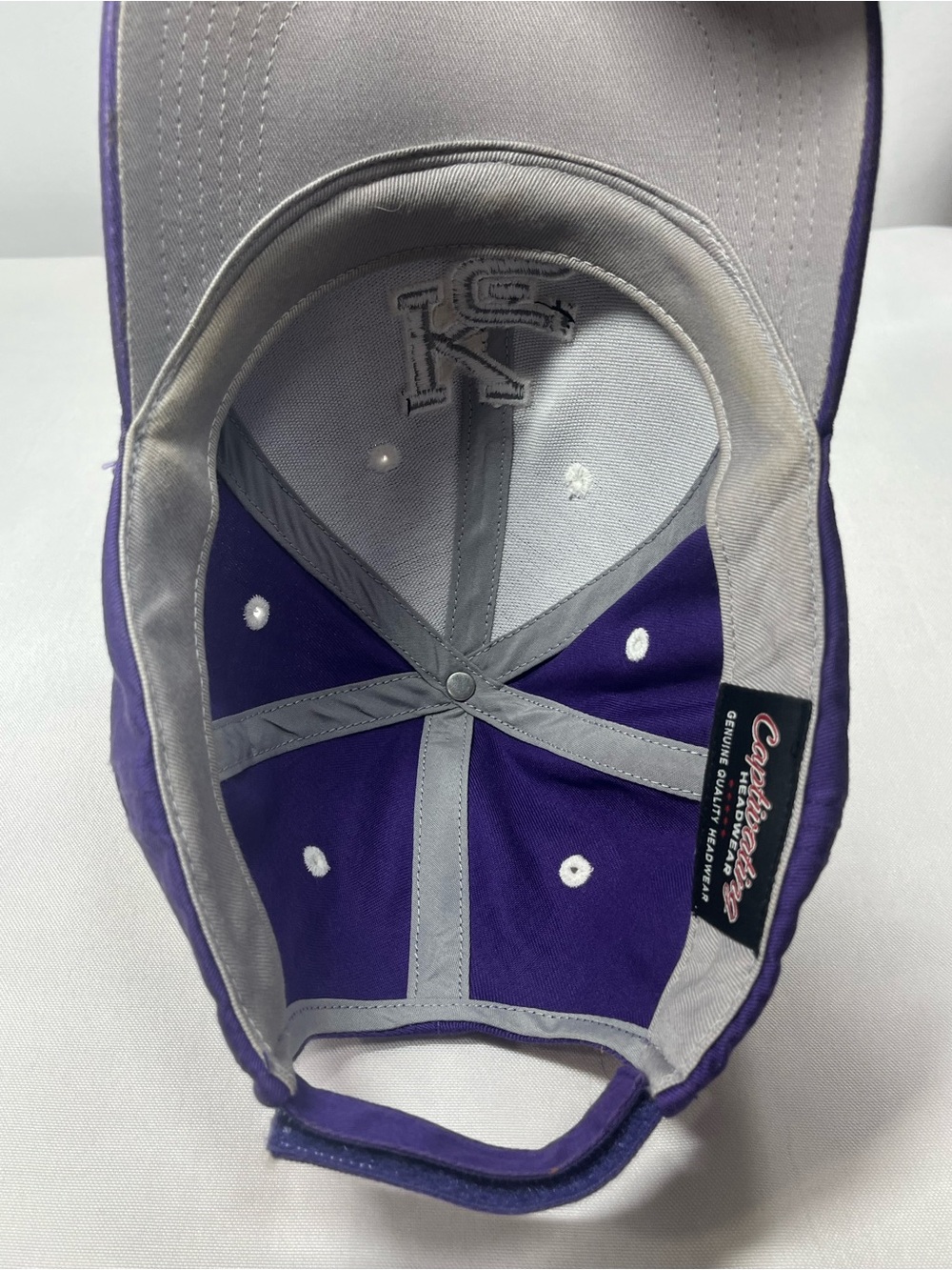 Captivating Headwear Kansas State Wildcats Purple Cap Hat w/Adjustable Strap - Picture 8 of 9